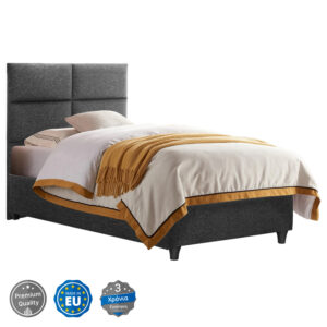 ΚΡΕΒΑΤΙ ΑΠΟ ΓΚΡΙ ΥΦΑΣΜΑ ΓΙΑ ΣΤΡΩΜΑ 90x200 εκ.