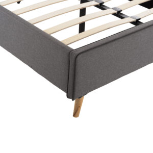 ΚΡΕΒΑΤΙ ΑΠΟ ΓΚΡΙ ΥΦΑΣΜΑ & ΣΚ. ΓΚΡΙ ΡΕΛΙ ΓΙΑ ΣΤΡΩΜΑ 120x200 EK.