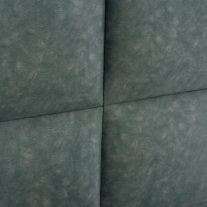 ΚΡΕΒΑΤΙ ΑΠΟ ΠΡΑΣΙΝΟ ΥΦΑΣΜΑ τύπου NUBUCK ΓΙΑ ΣΤΡΩΜΑ 90x200 εκ.