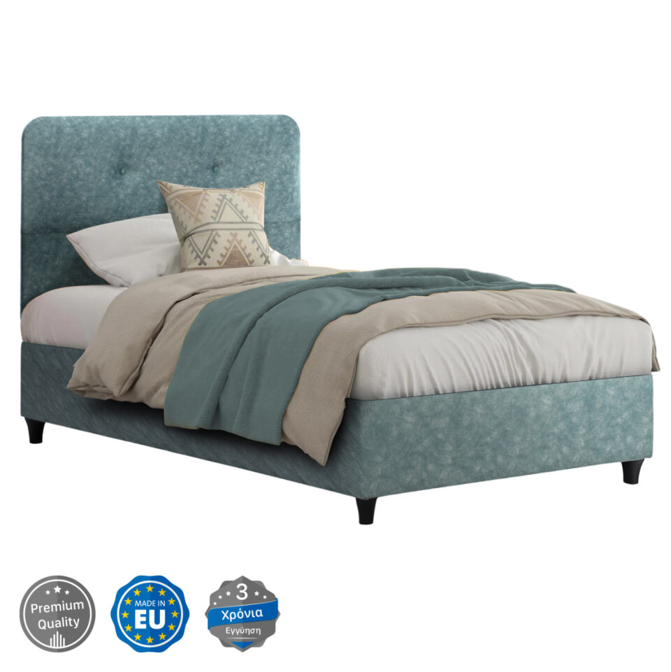 ΚΡΕΒΑΤΙ ΑΠΟ ΥΦΑΣΜΑ LIGHT GREEN ΓΙΑ ΣΤΡΩΜΑ 90x200 εκ.