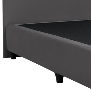 ΚΡΕΒΑΤΙ MALENA ΑΠΟ ΓΚΡΙ ΒΕΛΟΥΔΟ ΓΙΑ ΣΤΡΩΜΑ 120x200 εκ.