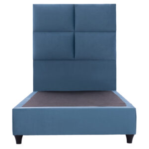 ΚΡΕΒΑΤΙ MILO ΜΠΛΕ ΒΕΛΟΥΔΟ ΓΙΑ ΣΤΡΩΜΑ 90x200 εκ.