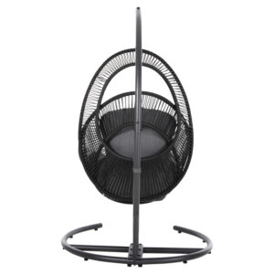 ΚΡΕΜΑΣΤΗ ΦΩΛΙΑ ΜΑΥΡΟ ΜΕΤΑΛΛΟ ΚΑΙ ΣΥΝΘ.RATTAN-ΓΚΡΙ ΜΑΞΙΛΑΡΙ 120x110x190Υ