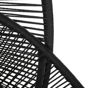 ΚΡΕΜΑΣΤΗ ΦΩΛΙΑ ΜΑΥΡΟ ΜΕΤΑΛΛΟ ΚΑΙ ΣΥΝΘ.RATTAN-ΓΚΡΙ ΜΑΞΙΛΑΡΙ 120x110x190Υ