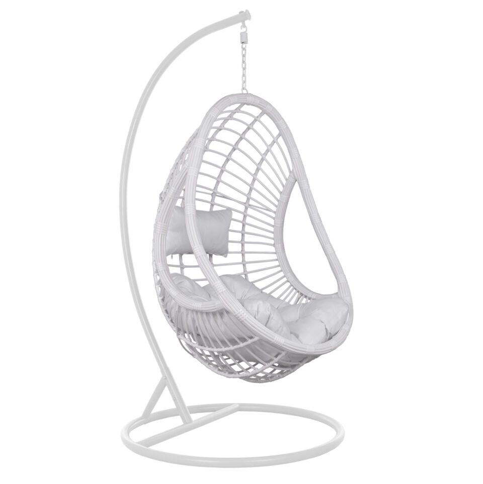 ΚΡΕΜΑΣΤΗ ΠΟΛΥΘΡΟΝΑ ΦΩΛΙΑ ΜΕ ΛΕΥΚΟ WICKER & ΜΑΞΙΛΑΡΙΑ Φ105Χ195Υ εκ.