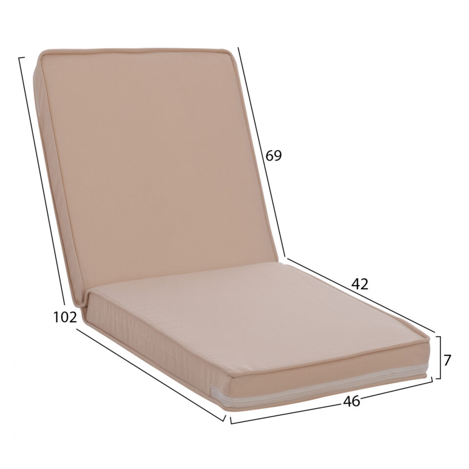 ΜΑΞΙΛΑΡΙ ΚΑΡΕΚΛΑΣ ΜΕ ΠΛΑΤΗ POLYESTER ΜΠΕΖ 110X46X6 εκ.