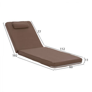 ΜΑΞΙΛΑΡΙ ΞΑΠΛΩΣΤΡΑΣ TEXTILENE 600gr/m2 2X1 SIFNOS 194x70x11εκ.