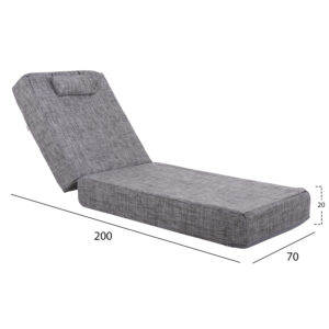 ΜΑΞΙΛΑΡΙ ΞΑΠΛΩΣΤΡΑΣ TEXTILENE ΓΚΡΙ 200(120+80)x70x20Yεκ.