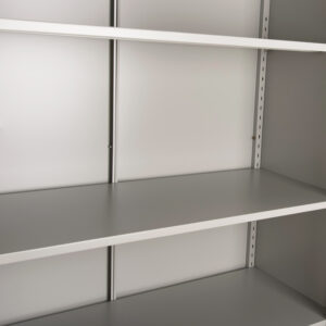 ΝΤΟΥΛΑΠΑ ΜΕΤΑΛΛΙΚΗ ΔΙΦΥΛΛΗ ΜΕ 5 ΑΠΟΘ.ΧΩΡΟΥΣ & ΠΟΔΙΑ- ΓΚΡΙ 90Χ40Χ190Yεκ.