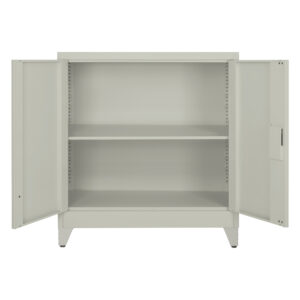 ΝΤΟΥΛΑΠΑ ΜΕΤΑΛΛΙΚΗ 2-ΦΥΛΛΗ ΜΕ 2 ΑΠΟΘ.ΧΩΡΟΥΣ & ΠΟΔΙΑ-ΓΚΡΙ 90Χ40Χ100Υεκ.