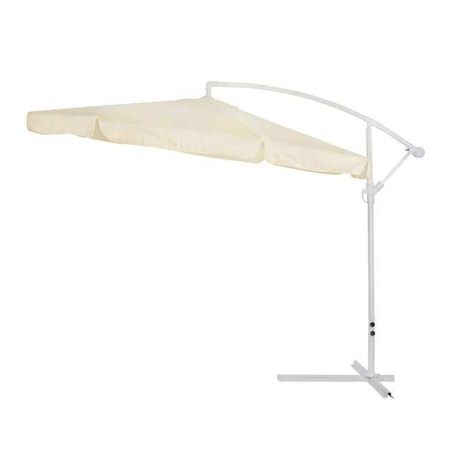 ΟΜΠΡΕΛΑ ΚΡΕΜΑΣΤΗ Φ300x237cm. ΣΤΡΟΓΓΥΛΗ ΣΕ ΒΑΣΗ ΜΕ 4 ΠΟΔΙΑ