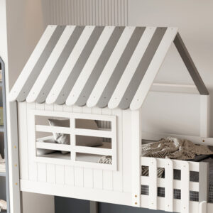 ΠΑΙΔΙΚΟ ΚΡΕΒΑΤΙ ΜΕ ΠΛΑΙΝΑ ΡΑΦΙΑ HOMI ΞΥΛΟ ΠΕΥΚΟΥ ΛΕΥΚΟ-ΓΚΡΙ-ΣΤΡΩΜΑ 90x190εκ