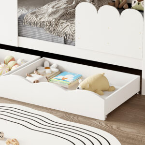 ΠΑΙΔΙΚΟ ΚΡΕΒΑΤΙ ΜΕ ΣΥΡΤΑΡΙΑ DOMER ΞΥΛΟ ΠΕΥΚΟΥ ΛΕΥΚΟ-ΣΤΡΩΜΑ 90x190εκ