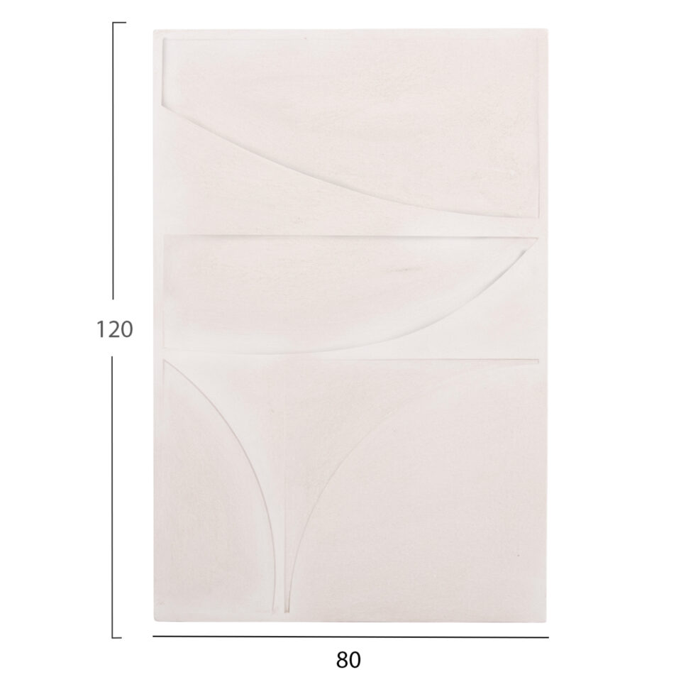 ΠΙΝΑΚΑΣ ΜΕ ΠΤΥΧΩΣΕΙΣ MDF ΣΕ ΥΠΟΛΕΥΚΟ ΧΡΩΜΑ 80x4(πάχος)x120Υεκ.