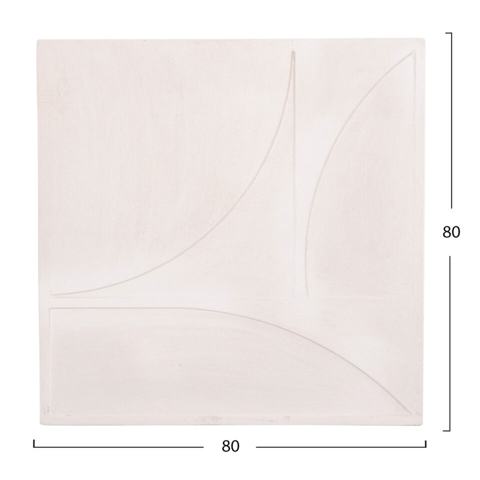 ΠΙΝΑΚΑΣ ΤΕΤΡΑΓΩΝΟΣ MDF ΣΕ ΥΠΟΛΕΥΚΟ ΧΡΩΜΑ 80x4(πάχος)x80Υεκ.