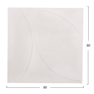 ΠΙΝΑΚΑΣ ΤΕΤΡΑΓΩΝΟΣ MDF ΣΕ ΥΠΟΛΕΥΚΟ ΧΡΩΜΑ 80x4(πάχος)x80Υεκ.