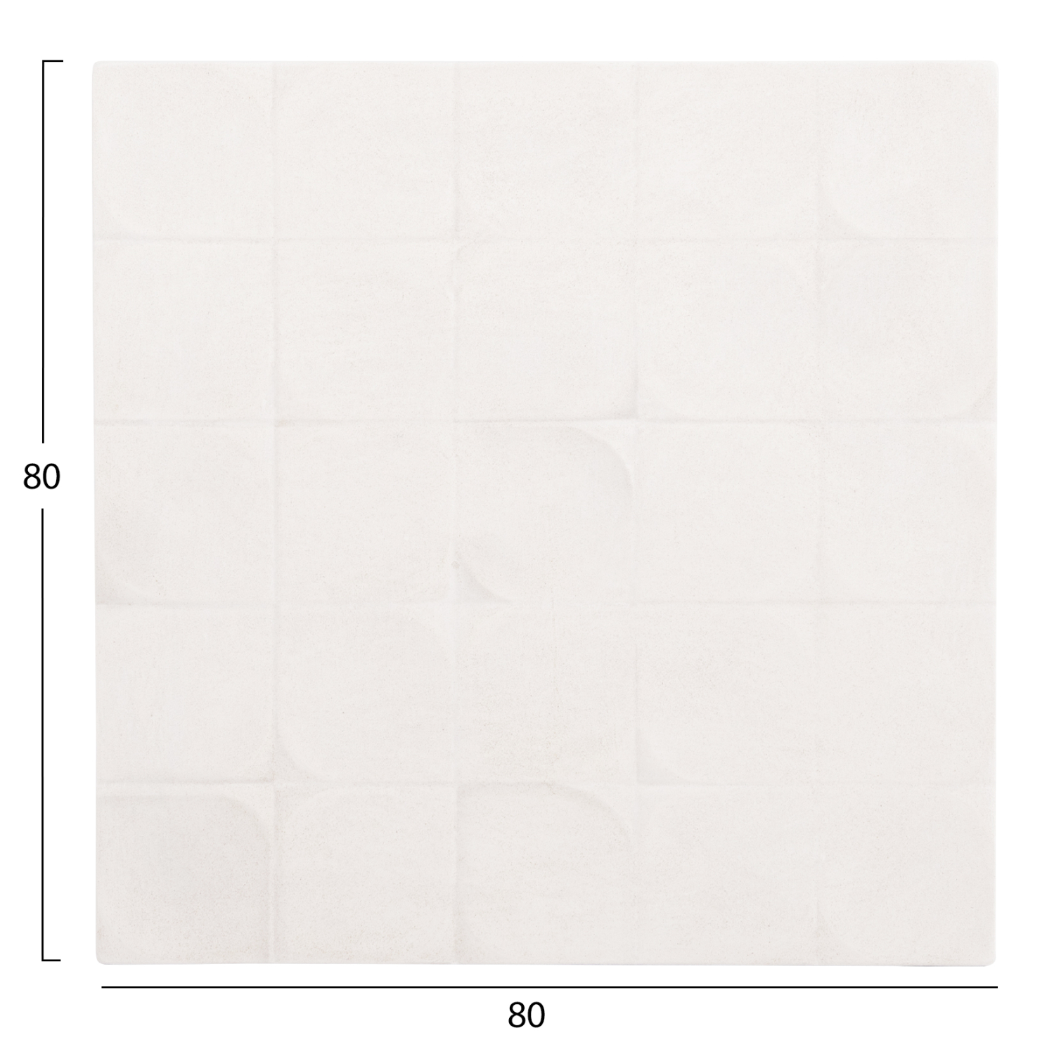 ΠΙΝΑΚΑΣ ΤΕΤΡΑΓΩΝΟΣ MDF ΣΕ ΥΠΟΛΕΥΚΟ ΧΡΩΜΑ 80x4,5(πάχος)x80Υεκ.