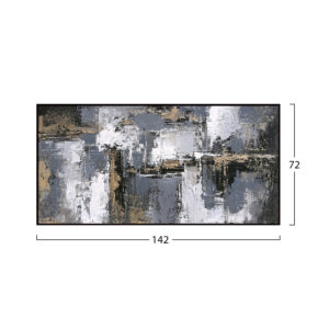 ΠΙΝΑΚΑΣ ΤΟΙΧΟΥ ΜΕ ΚΟΡΝΙΖΑ ΜΑΥΡΗ-ΚΑΜΒΑΣ 142x4.5x72Υεκ