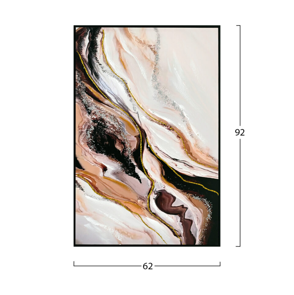 ΠΙΝΑΚΑΣ TOIXOY ΜΕ ΚΟΡΝΙΖΑ ΜΑΥΡΗ-ΚΑΜΒΑΣ ΕΚΤΥΠΩΣΗ ABSTRACT 62x4x92Υεκ.
