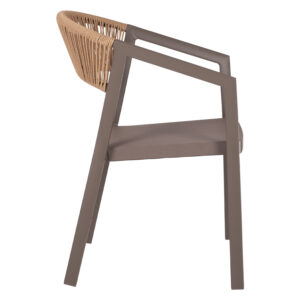 ΠΟΛΥΘΡΟΝΑ ΑΛΟΥΜΙΝΙΟΥ ΣΑΜΠΑΝΙΖΕ ΣΚΕΛΕΤΟΣ&TEXTLINE- RATTAN 56x58x80.5Υ εκ.