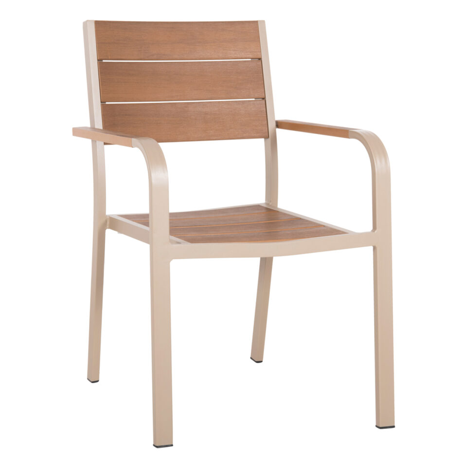 ΠΟΛΥΘΡΟΝΑ ΑΛΟΥΜΙΝΙΟΥ ΣΑΜΠΑΝΙ ΜΕ POLYWOOD 55x52x86Yεκ.