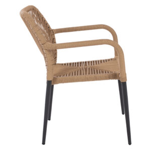 ΠΟΛΥΘΡΟΝΑ ΑΛΟΥΜΙΝΙΟY ΓΚΡΙ ΜΕ P.E.TWIST RATTAN ΜΠΕΖ 55x63x82Y εκ.