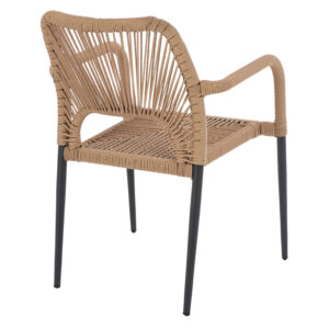 ΠΟΛΥΘΡΟΝΑ ΑΛΟΥΜΙΝΙΟY ΓΚΡΙ ΜΕ P.E.TWIST RATTAN ΜΠΕΖ 55x63x82Y εκ.