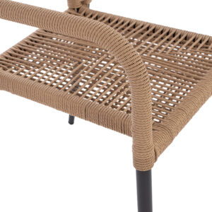 ΠΟΛΥΘΡΟΝΑ ΑΛΟΥΜΙΝΙΟY ΓΚΡΙ ΜΕ P.E.TWIST RATTAN ΜΠΕΖ 55x63x82Y εκ.