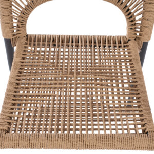 ΠΟΛΥΘΡΟΝΑ ΑΛΟΥΜΙΝΙΟY ΓΚΡΙ ΜΕ P.E.TWIST RATTAN ΜΠΕΖ 55x63x82Y εκ.