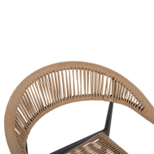 ΠΟΛΥΘΡΟΝΑ ΑΛΟΥΜΙΝΙΟΥ ΑΝΘΡΑΚΙ PΕ RATTAN ΜΠΕΖ 56x55,5x78Υ εκ.