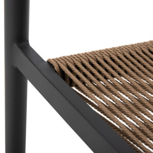 ΠΟΛΥΘΡΟΝΑ ΑΛΟΥΜΙΝΙΟΥ ΑΝΘΡΑΚΙ PΕ RATTAN ΜΠΕΖ 56x55,5x78Υ εκ.
