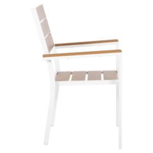 ΠΟΛΥΘΡΟΝΑ ΑΛΟΥΜΙΝΙΟΥ ΛΕΥΚΗ-POLYWOOD ΣΕ ΦΥΣΙΚΟ 55x55x86Υεκ.