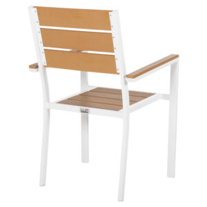 ΠΟΛΥΘΡΟΝΑ ΑΛΟΥΜΙΝΙΟΥ ΛΕΥΚΗ-POLYWOOD ΣΕ ΦΥΣΙΚΟ 55x55x86Υεκ.