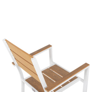 ΠΟΛΥΘΡΟΝΑ ΑΛΟΥΜΙΝΙΟΥ ΛΕΥΚΗ-POLYWOOD ΣΕ ΦΥΣΙΚΟ 55x55x86Υεκ.