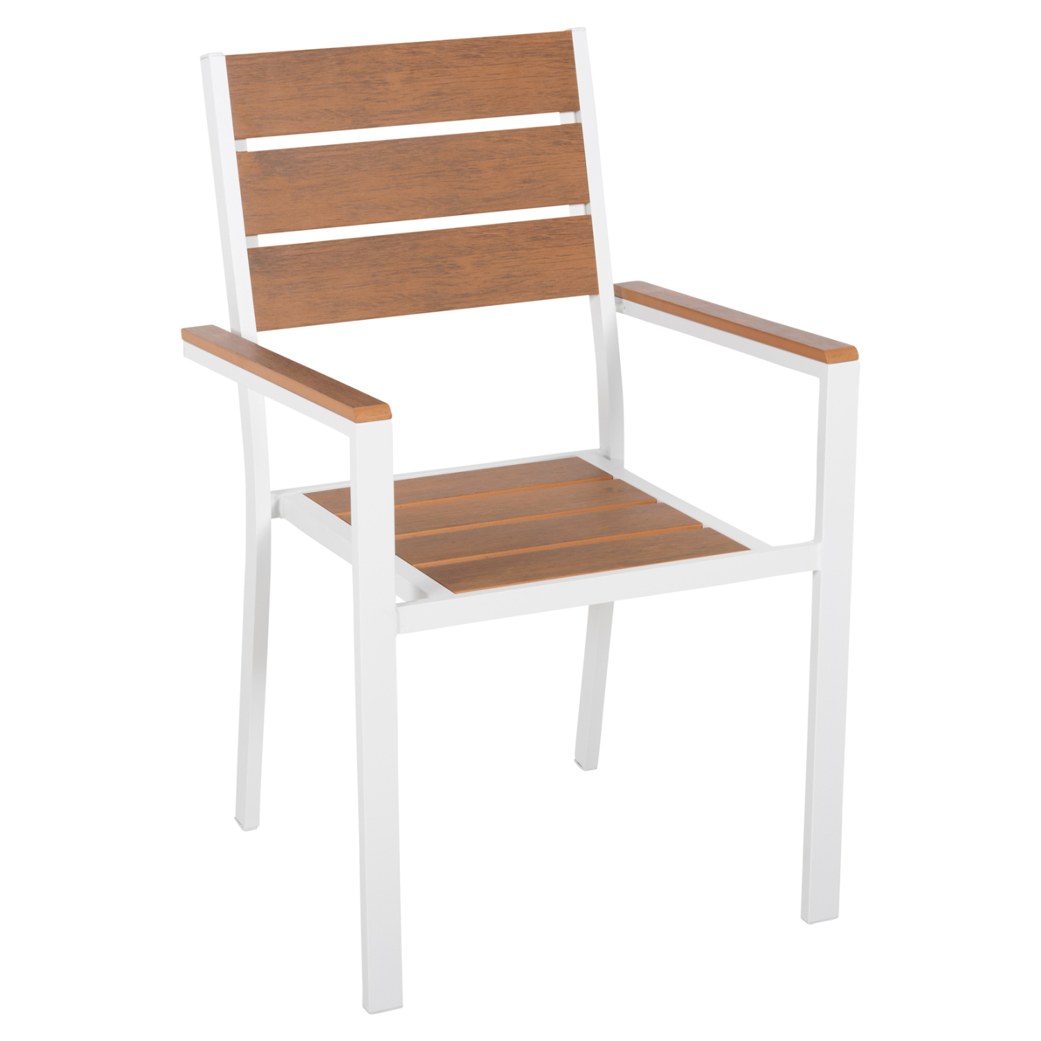 ΠΟΛΥΘΡΟΝΑ ΑΛΟΥΜΙΝΙΟΥ ΛΕΥΚΗ-POLYWOOD ΣΕ ΦΥΣΙΚΟ 55x55x86Υεκ.