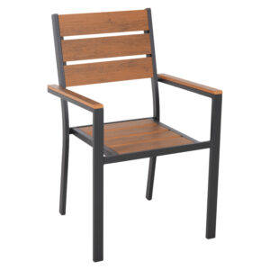 ΠΟΛΥΘΡΟΝΑ ΑΛΟΥΜΙΝΙΟΥ ΑΝΘΡΑΚΙ-POLYWOOD ΣΕ ΦΥΣΙΚΟ 55x55x86Υεκ.