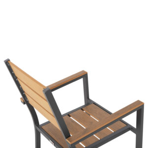 ΠΟΛΥΘΡΟΝΑ ΑΛΟΥΜΙΝΙΟΥ ΑΝΘΡΑΚΙ-POLYWOOD ΣΕ ΦΥΣΙΚΟ 55x55x86Υεκ.