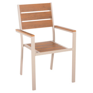 ΠΟΛΥΘΡΟΝΑ ΑΛΟΥΜΙΝΙΟΥ ΣΑΜΠΑΝΙ-POLYWOOD ΣΕ ΦΥΣΙΚΟ 55x55x86Υεκ.