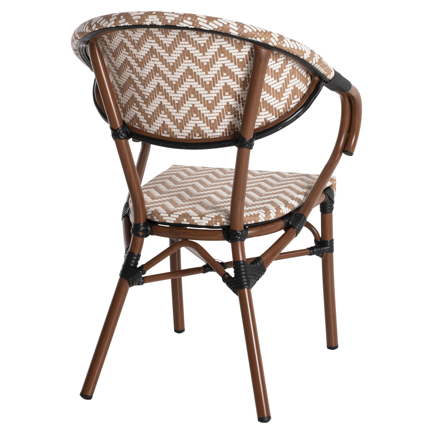 ΠΟΛΥΘΡΟΝΑ BAMBOO LOOK ΚΑΦΕ-ΛΕΥΚΟ 556,5x56,5x82 εκ.