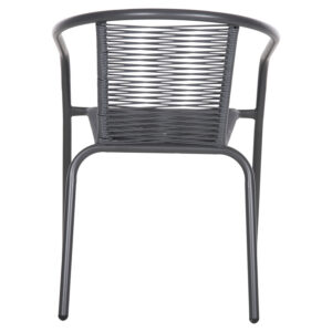 ΠΟΛΥΘΡΟΝΑ ΜΕΤΑΛΛΟ ΓΚΡΙ-ΣΥΝΘ. RATTAN ΓΚΡΙ 54x61x75Υεκ.