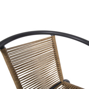 ΠΟΛΥΘΡΟΝΑ ΜΕΤΑΛΛΟ ΓΚΡΙ-ΣΥΝΘ. RATTAN ΣΕ ΦΥΣΙΚΟ 54x61x75Υεκ.