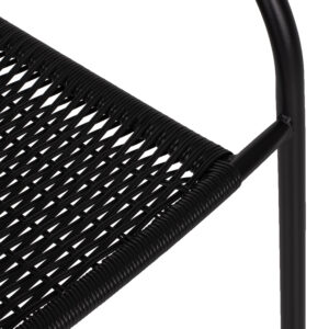 ΠΟΛΥΘΡΟΝΑ ΚΑΡΕΚΛΑ ΜΕΤΑΛΛΙΚΗ ΜΑΥΡΗ ΜΕ WICKER ΜΑΥΡΟ 50x55x73Y εκ.FB95015.03