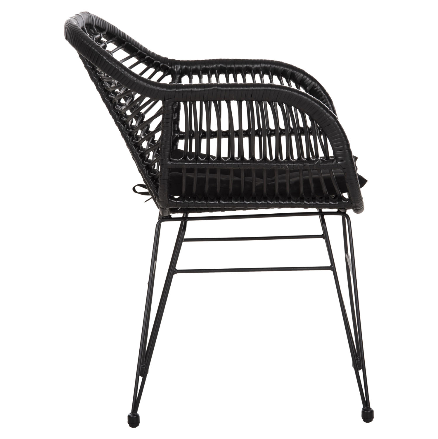 ΠΟΛΥΘΡΟΝΑ ΜΕ ΜΑΞΙΛΑΡΙ ΜΕΤΑΛΛΙΚΗ ΜΕ WICKER ΜΑΥΡΟ 58x59x82Υεκ.