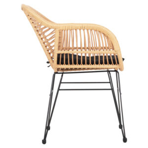 ΠΟΛΥΘΡΟΝΑ ΜΕ ΜΑΞΙΛΑΡΙ ΜΕΤΑΛΛΙΚΗ ΜΕ WICKER ΜΠΕΖ 58x59x82Υ