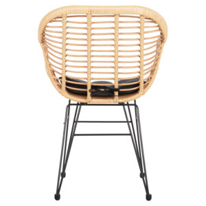ΠΟΛΥΘΡΟΝΑ ΜΕ ΜΑΞΙΛΑΡΙ ΜΕΤΑΛΛΙΚΗ ΜΕ WICKER ΜΠΕΖ 58x59x82Υ