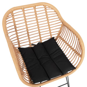 ΠΟΛΥΘΡΟΝΑ ΜΕ ΜΑΞΙΛΑΡΙ ΜΕΤΑΛΛΙΚΗ ΜΕ WICKER ΜΠΕΖ 58x59x82Υ