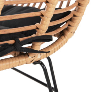 ΠΟΛΥΘΡΟΝΑ ΜΕ ΜΑΞΙΛΑΡΙ ΜΕΤΑΛΛΙΚΗ ΜΕ WICKER ΜΠΕΖ 58x59x82Υ