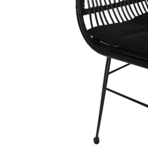 ΠΟΛΥΘΡΟΝΑ ΜΕ ΜΑΞΙΛΑΡΙ ΜΕΤΑΛΛΙΚΗ ΜΕ WICKER ΜΑΥΡΟ 58x59x82Υεκ.