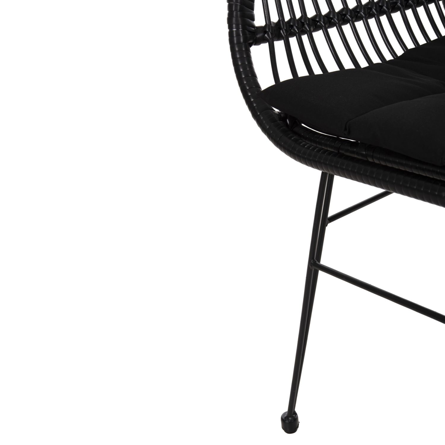 ΠΟΛΥΘΡΟΝΑ ΜΕ ΜΑΞΙΛΑΡΙ ΜΕΤΑΛΛΙΚΗ ΜΕ WICKER ΜΑΥΡΟ 58x59x82Υεκ.