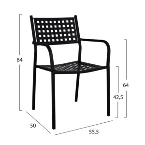 ΠΟΛΥΘΡΟΝΑ ΜΕΤΑΛΛΙΚΗ ΣΕ ΜΑΥΡΟ ΜΑΤ ΧΡΩΜΑ 55,5x50x84 cm